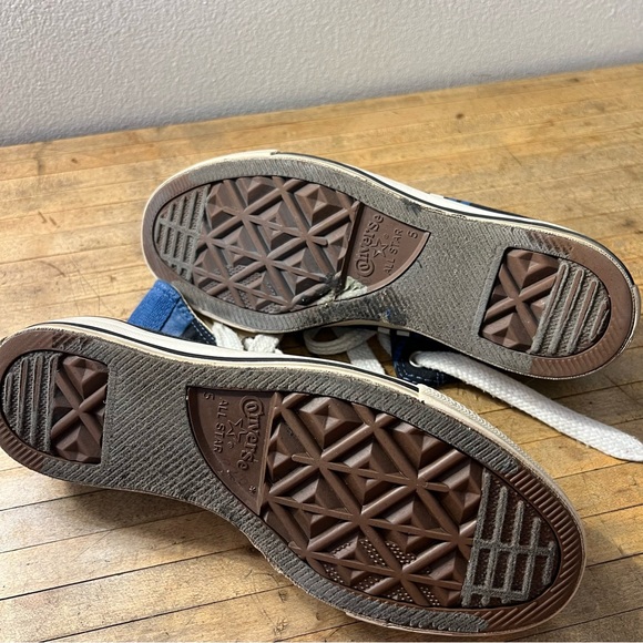 Blue striped high top converse - Picture 5 of 5